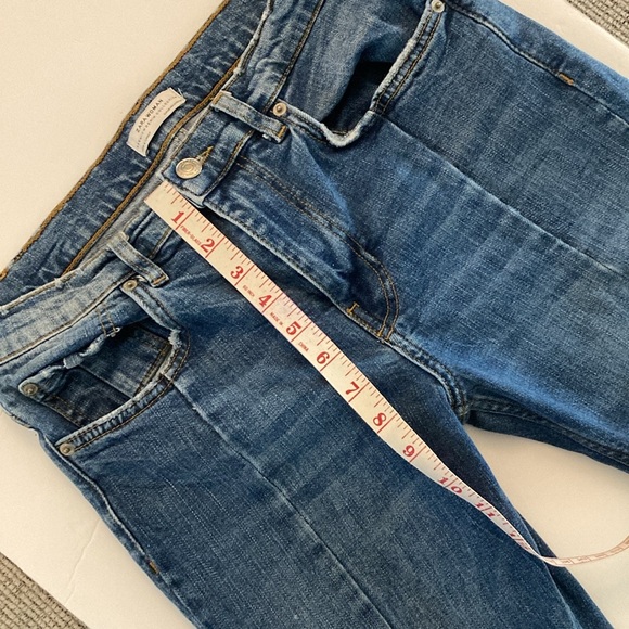 ❌last chance❌ Zara jeans size 6 premium denim collection raw edge hem 5 pocket - Picture 5 of 12